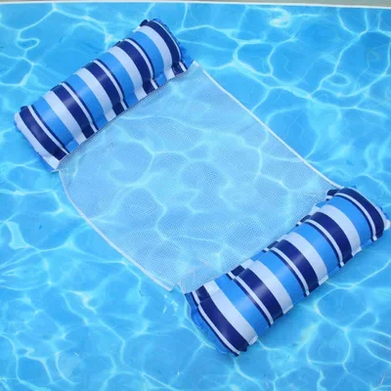 PVC Summer Inflatable Foldable Floating Row Swimming Pool Water Hammock Air Mattresses Bed Beach Water Sports Lounger Chair