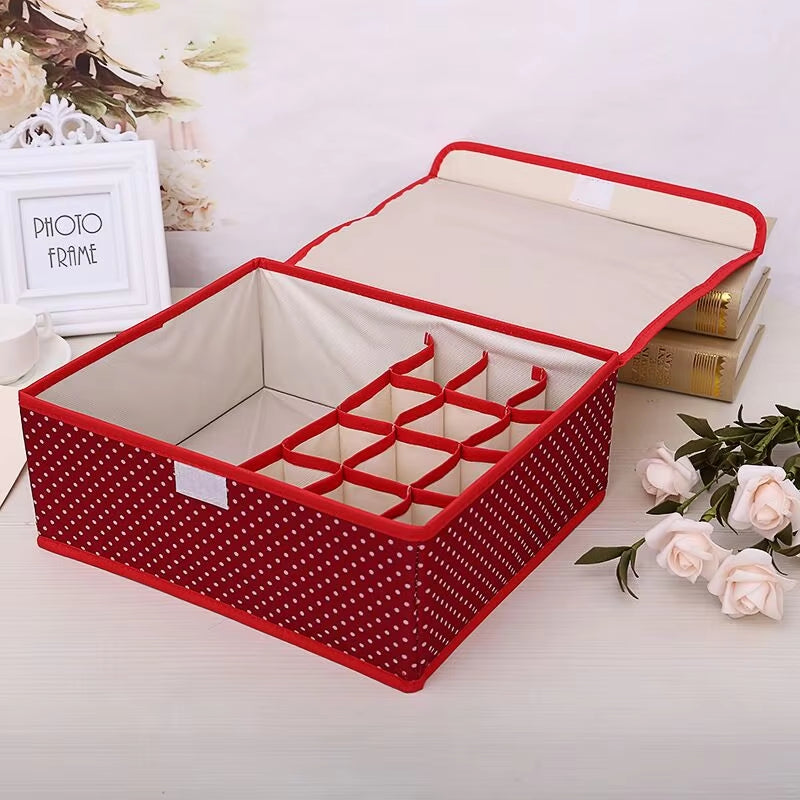 30 Grids Foldable Underwear Drawer Organizers Storage Dividers Closet Organizer Storage Box for Clothes Bras Scarves Ties Socks