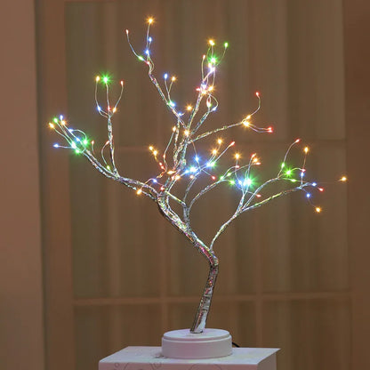 Enchanting RGB Tabletop Tree Lamp - 36/108 LEDs for Magical Atmosphere | Perfect for Halloween, Christmas & Party Decor