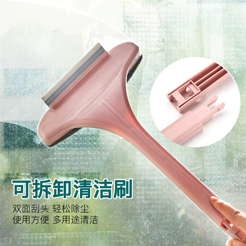 Window Mesh Screen Brush Curtain Net Wipe Cleaner Carpet Brush Dust Removal Brush Home Retractable Long Handle Cleaning Tools