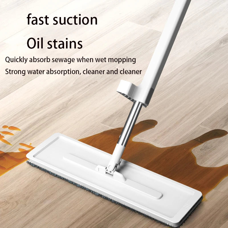 Magic Squeeze Mop - Hands-Free Floor Cleaning with Replaceable Pads for Effortless Housekeeping!