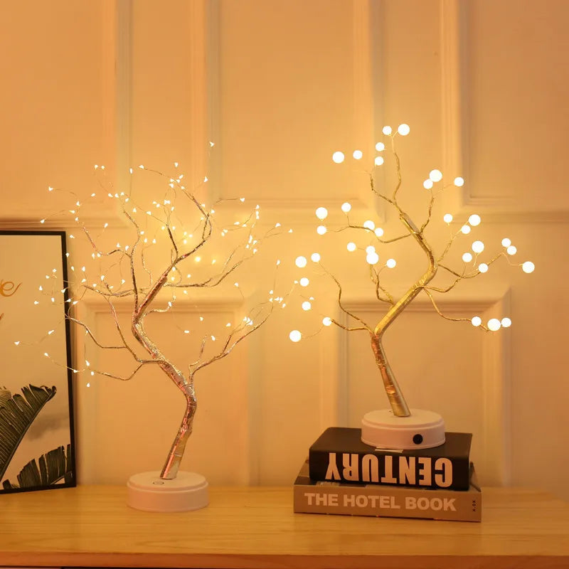 Enchanting RGB Tabletop Tree Lamp - 36/108 LEDs for Magical Atmosphere | Perfect for Halloween, Christmas & Party Decor