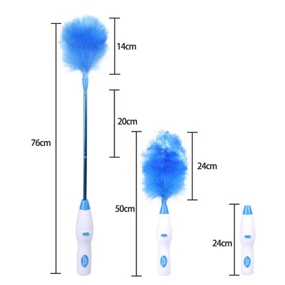 360° Rotatable Electric Feather Duster Dirt Dust Brush Vacuum Cleaner Furniture Window Bookshelf Carpet Household Cleaning Tool