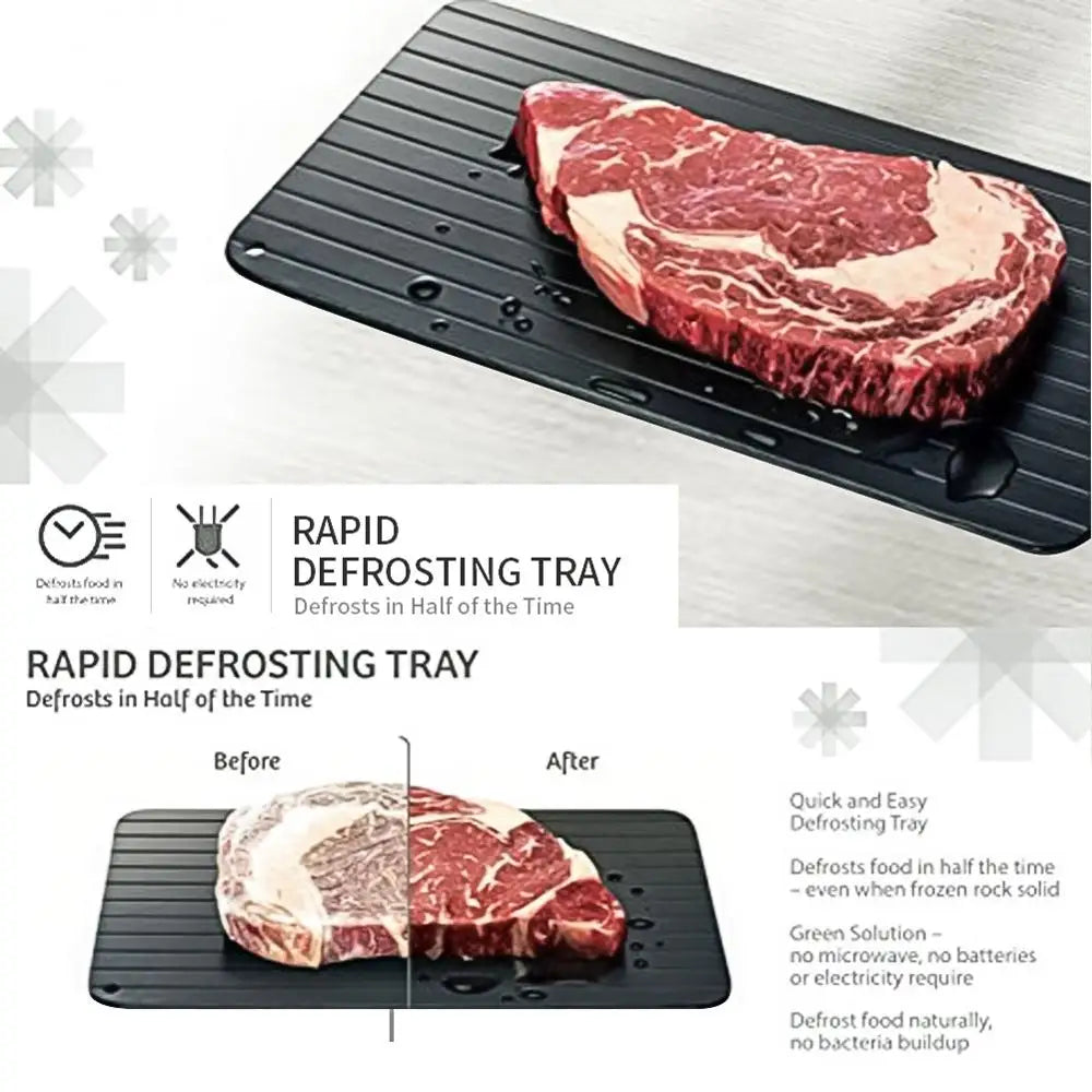 Fast Defrosting Tray Thaw Frozen Food Meat Fruit Quick Defrosting Plate Board Defrost Kitchen Gadget Tool