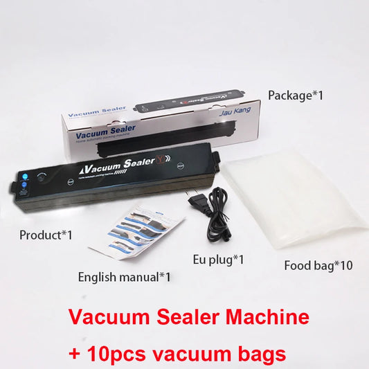 Vacuum Sealer Machine EU Plug Free Gift 10Pcs Saver Bags Kitchen Vacuum Packer Machine Small Sealing Machine Food Vacuum Sealer