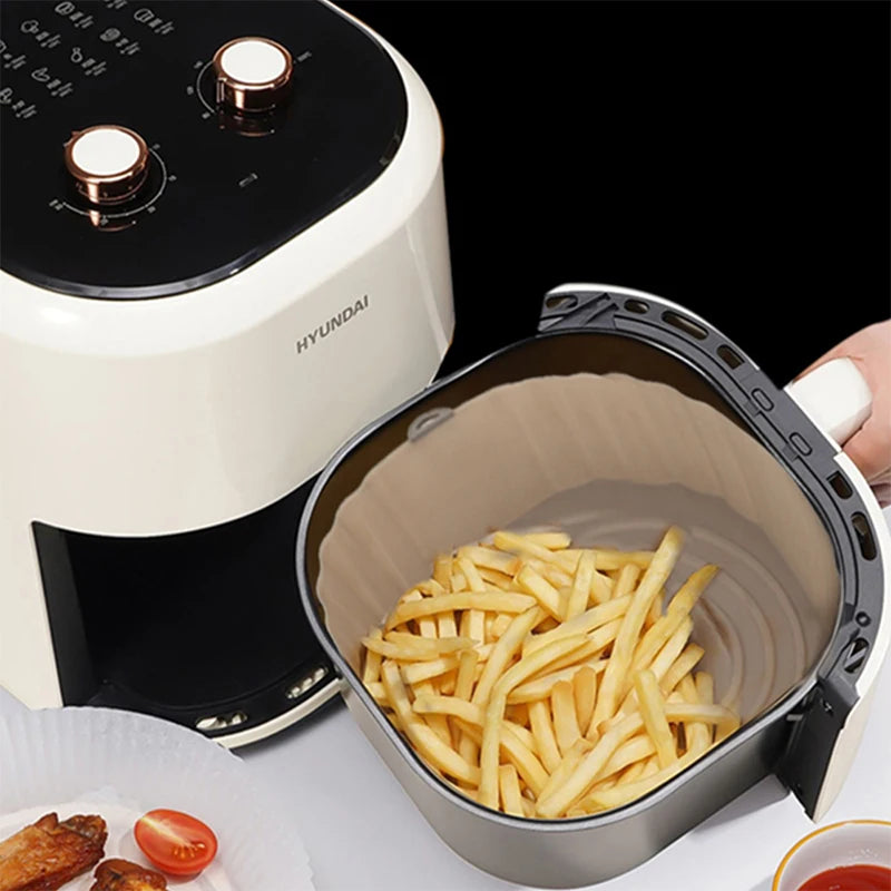 Reusable Air Fryer Silicone Pot - 1/2/3PCS Baking Tray for Perfect Pizza, Fried Chicken & More!