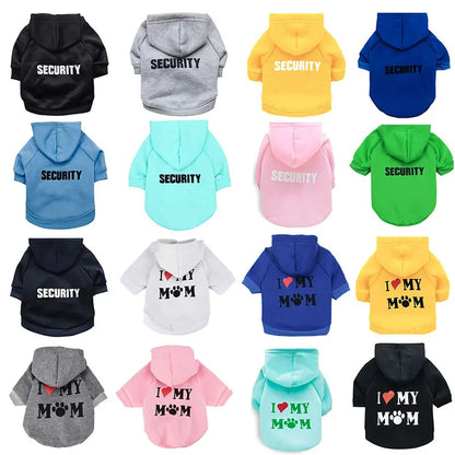 Security Cat Clothes Pet Cat Coats Jacket Hoodies for Cats Outfit Warm Pet Clothing Rabbit Animals Pet Costume for Small Dogs