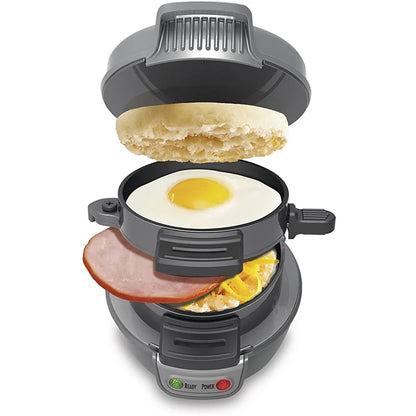 Versatile Breakfast Maker: Sandwich, Egg, and Waffle Machine in One!