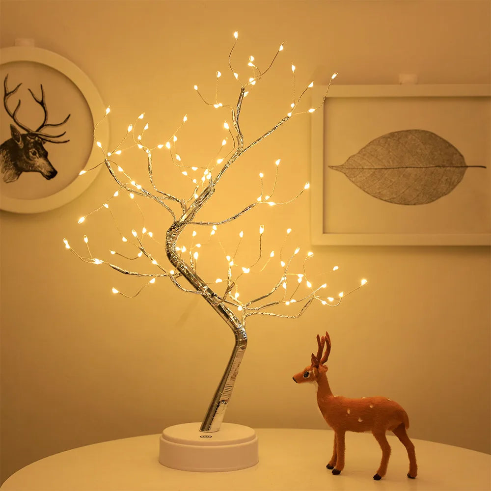 Enchanting RGB Tabletop Tree Lamp - 36/108 LEDs for Magical Atmosphere | Perfect for Halloween, Christmas & Party Decor