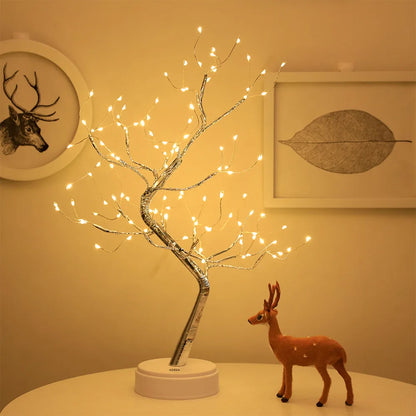 Enchanting RGB Tabletop Tree Lamp - 36/108 LEDs for Magical Atmosphere | Perfect for Halloween, Christmas & Party Decor