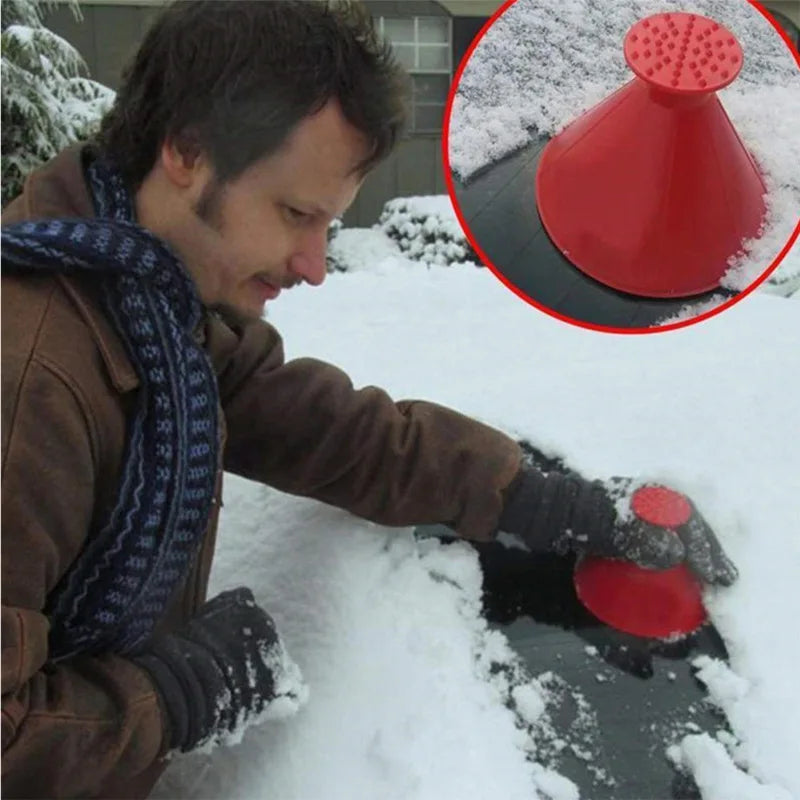 Winter Auto Car Magic Window Windshield Car Ice Scraper Shaped Funnel Snow Remover Deicer Cone 2023 New Scraper for Car Glass